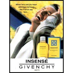 1994 Givenchy Insense Mens Cologne Fragrance Vintage Print Ad Wall Art Photo